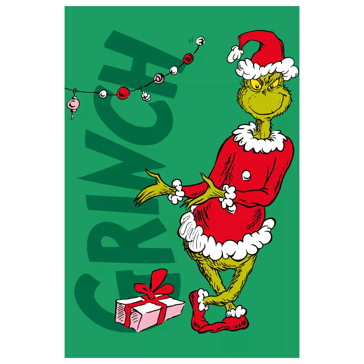 The Grinch Merry Presents Pătură din microflanel 100x150cm poza produsului