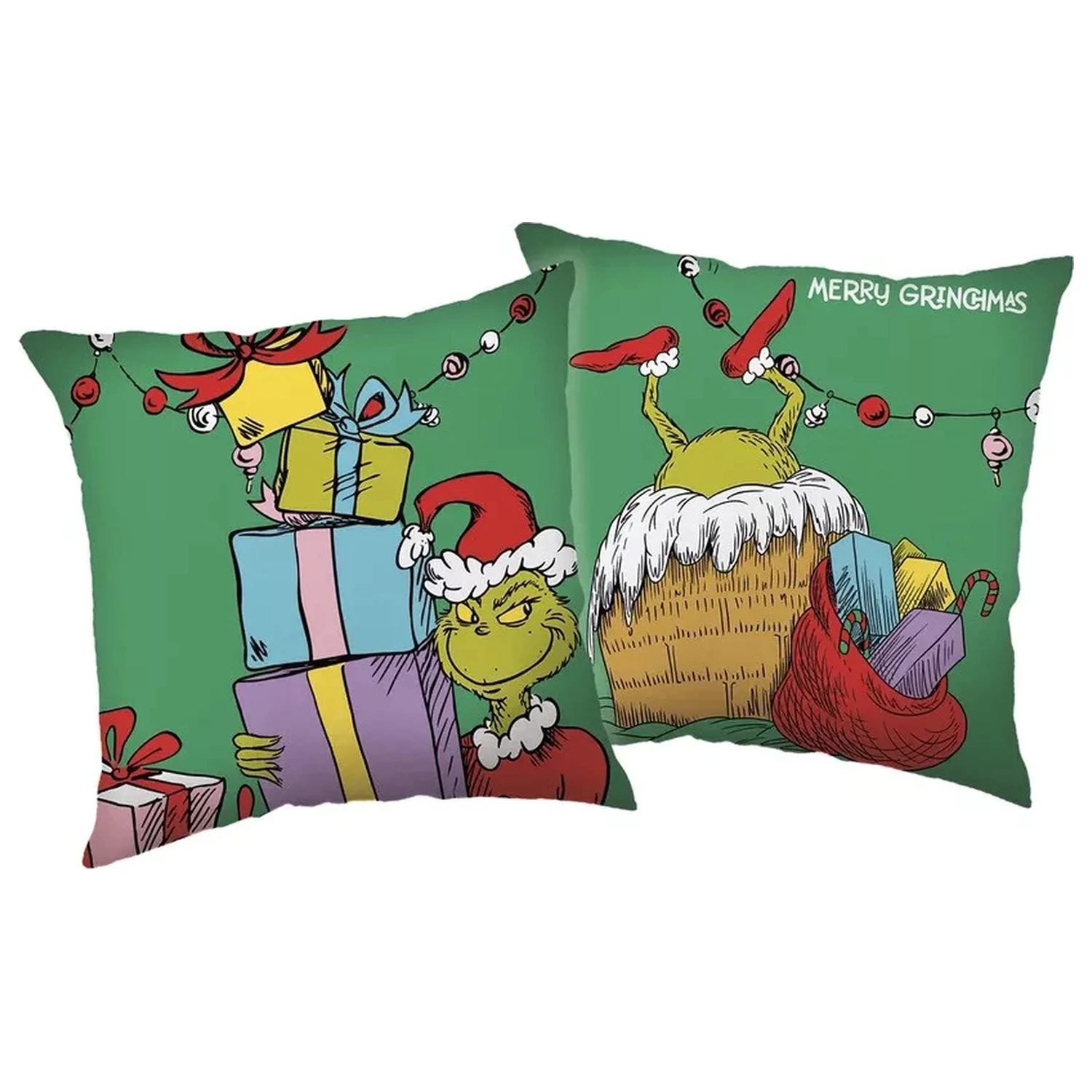 How the Grinch Stole Christmas Presents Pernă, Decorative Cushion 40x40 cm poza produsului