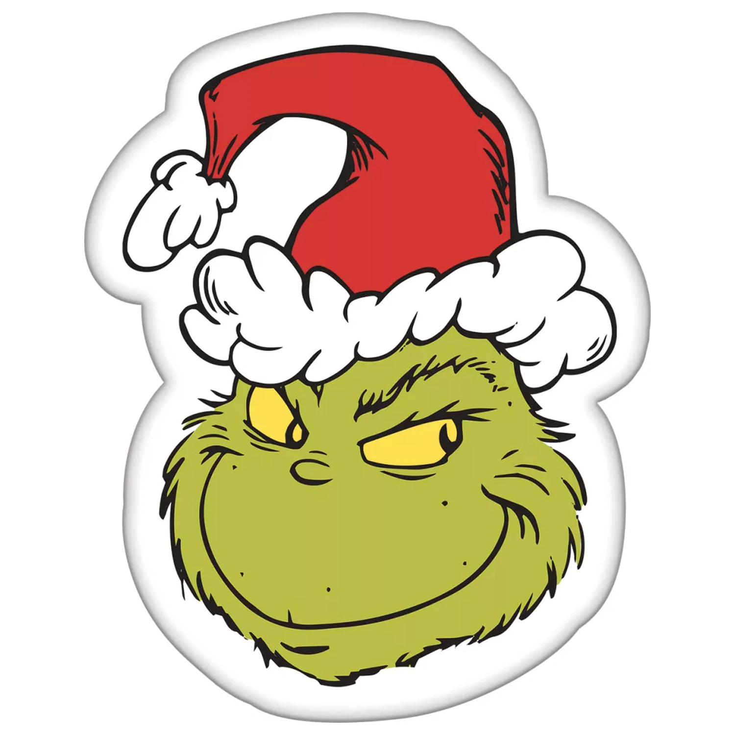 Perna decorativa The Grinch Smile Shaped Pillow, 36x29 cm poza produsului