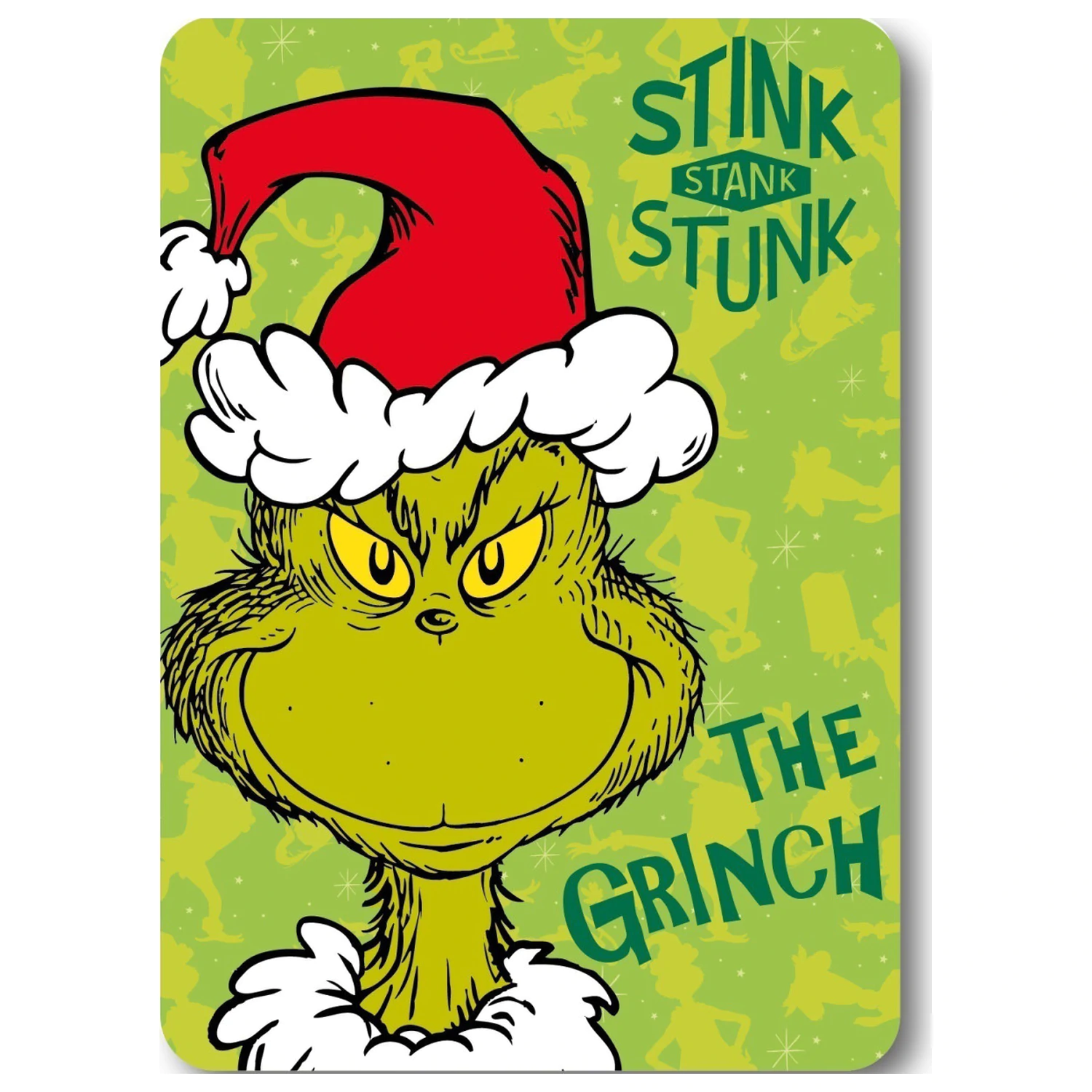 Pătura moale de fleece "The Grinch Stink Christmas" poza produsului