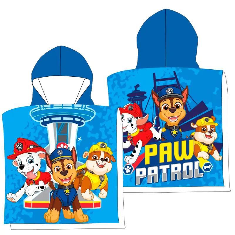 Prosop poncho din bumbac Paw Patrol poza produsului