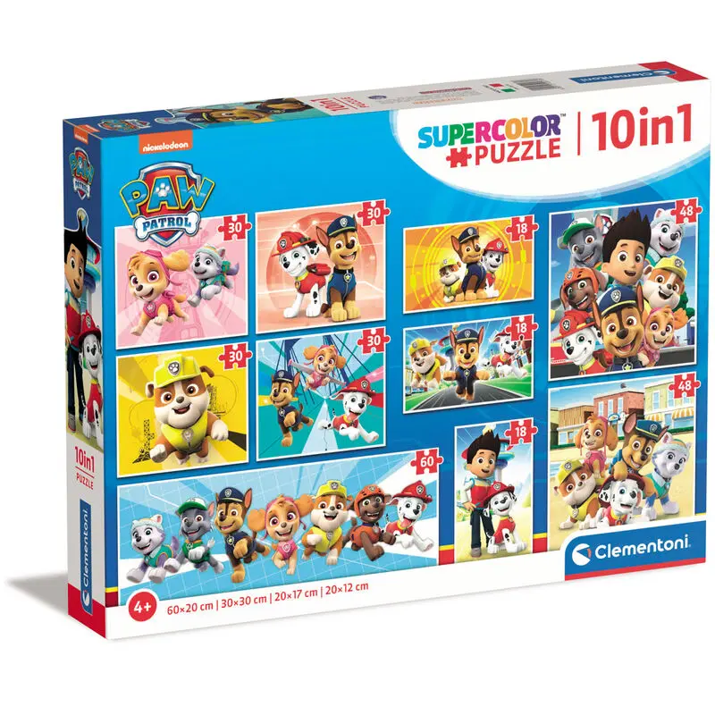 Paw Patrol puzzle 18+30+48+60 piese poza produsului