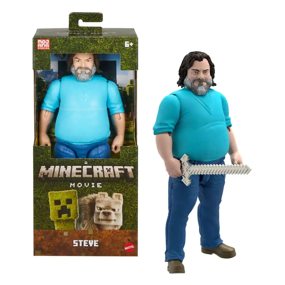 Figurină de acțiune Minecraft Movie Large Steve 30 cm poza produsului