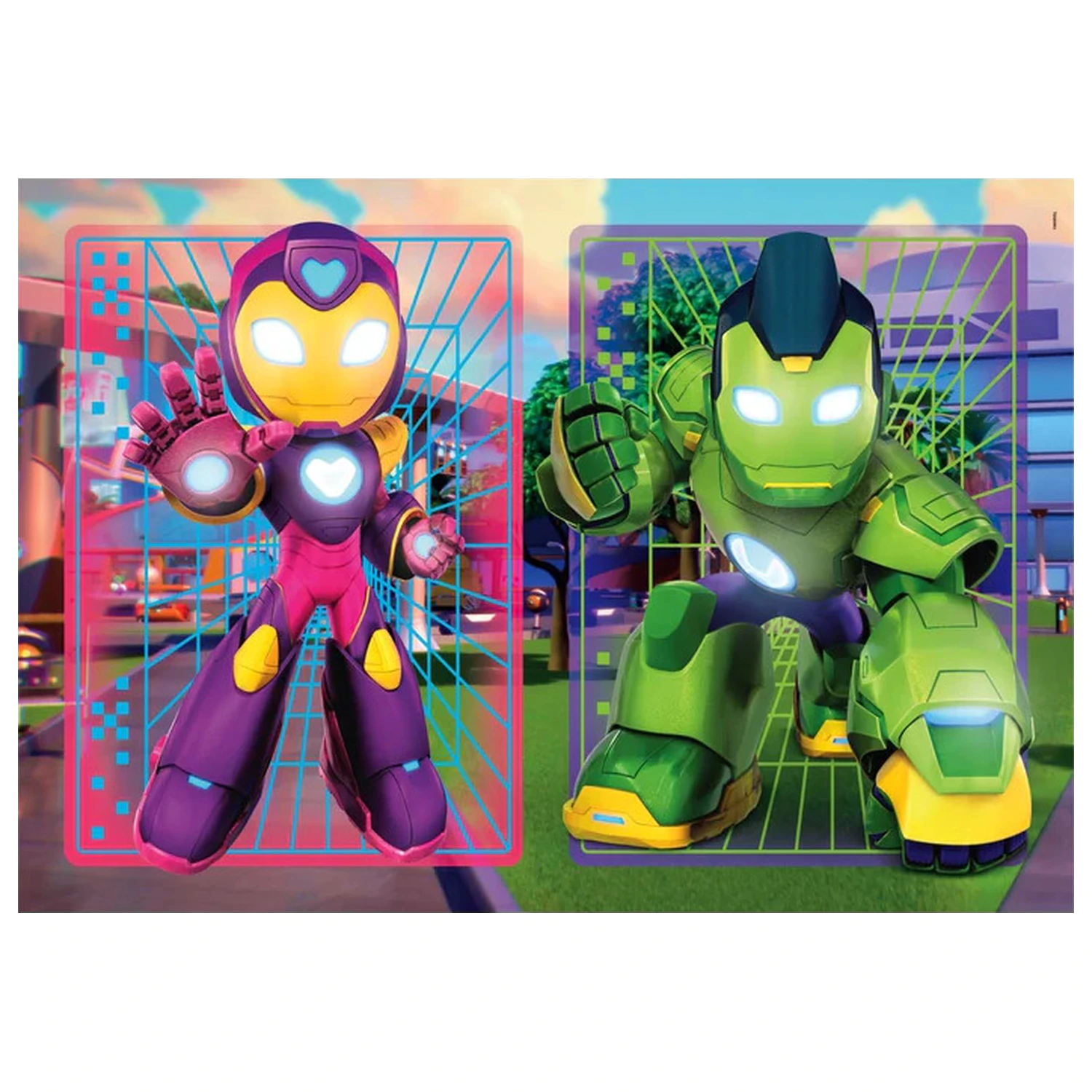Iron Man and His Hero Squad Puzzle 2x20 piese poza produsului