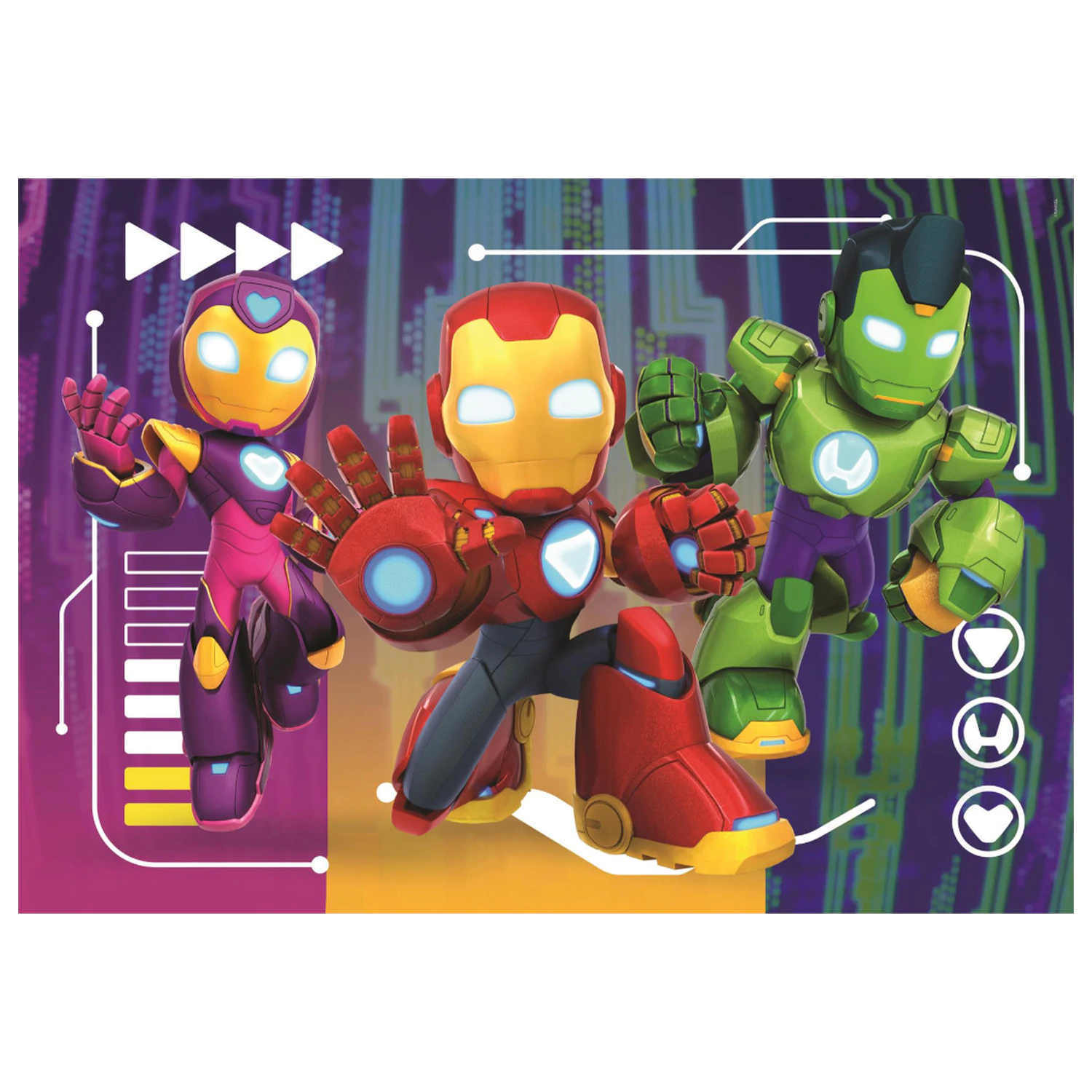 Iron Man and His Super Team Ready puzzle de 60 piese poza produsului