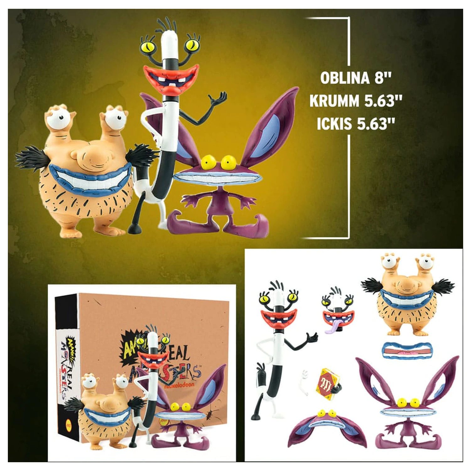 Aaahh!!! Real Monsters Figurine PVC Pachet de 3 bucati Ickis, Oblina & Krumm poza produsului