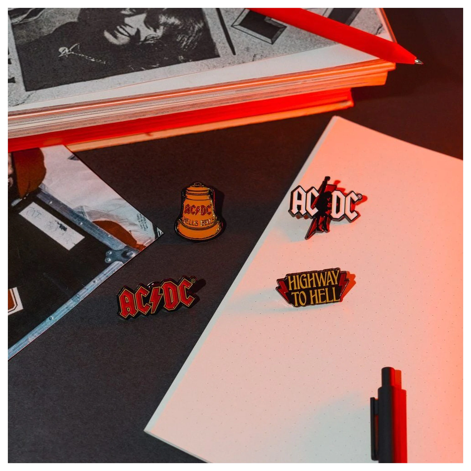 AC/DC set de 4 insigne poza produsului