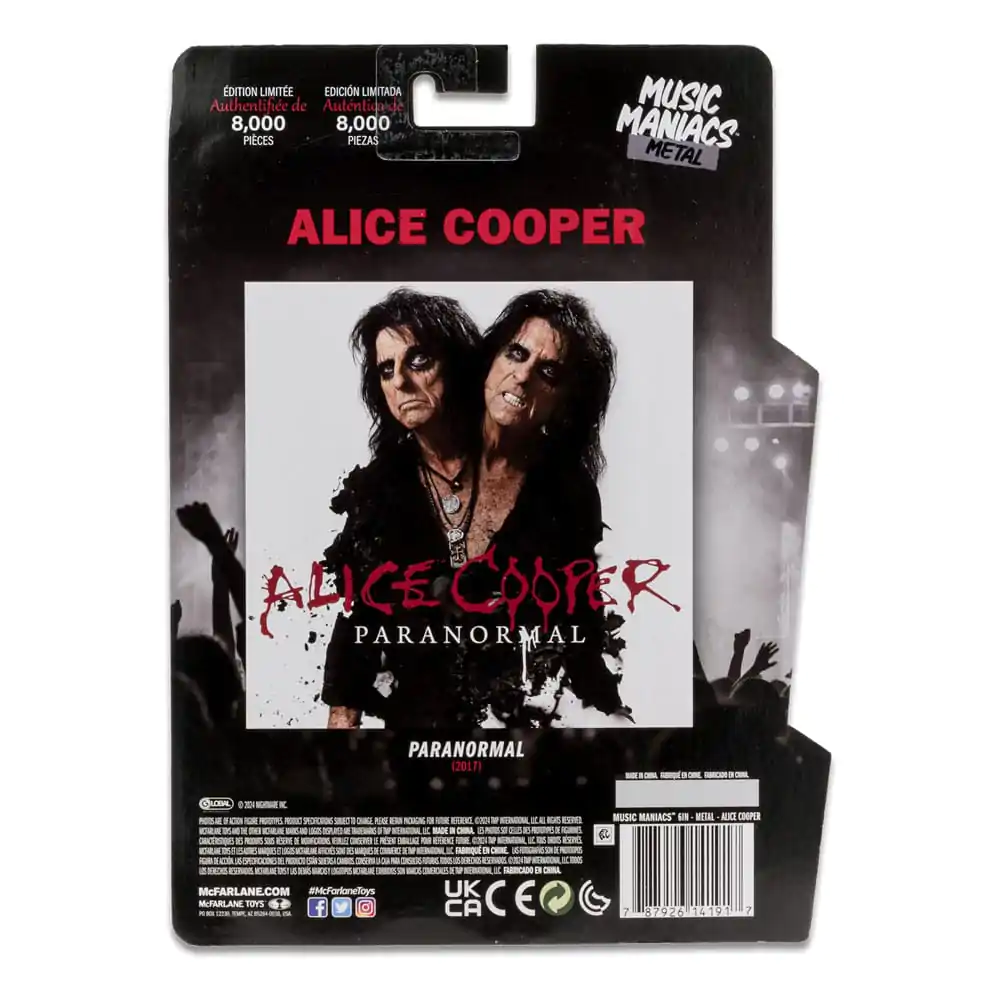 Figurină de acțiune Alice Cooper Metal Music Maniacs Alice Cooper 15 cm poza produsului