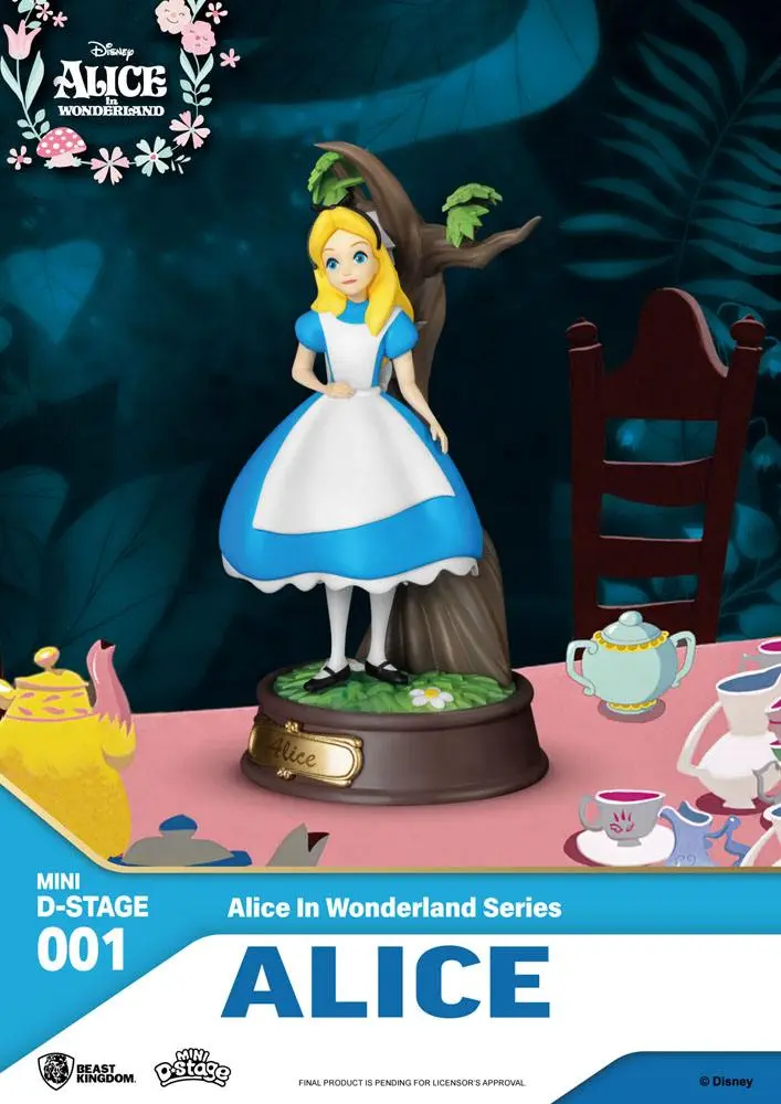 Alice in Wonderland Mini Diorama Stage Statues 6-pack 10 cm poza produsului