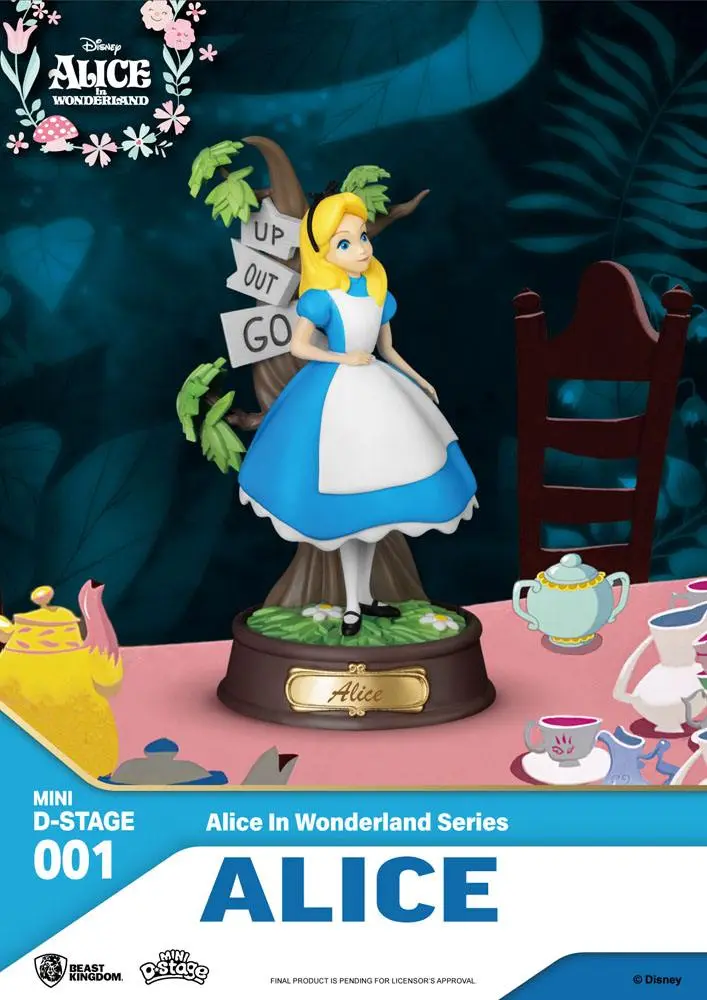 Alice in Wonderland Mini Diorama Stage Statues 6-pack 10 cm poza produsului