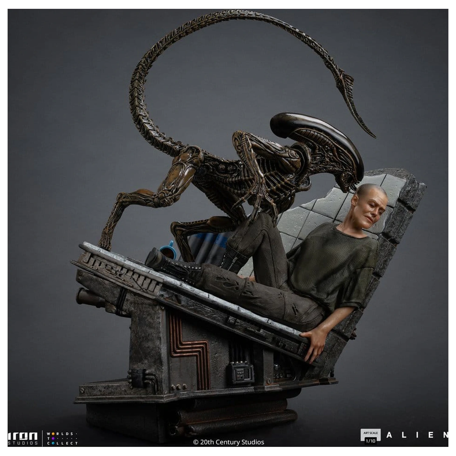 Alien 3 Art Scale Statuie scara 1/10 Ellen Ripley and Dog Alien 23 cm poza produsului