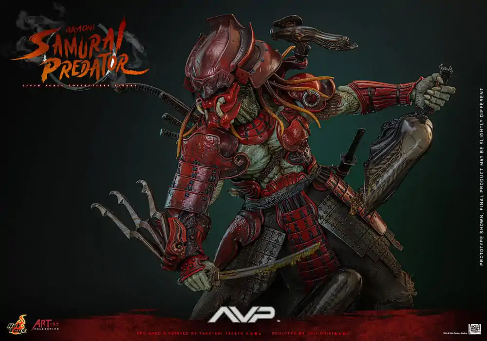 Figurină de acțiune Alien vs. Predator Artist Collection 1/6 Akaoni Samurai Predator 35 cm poza produsului