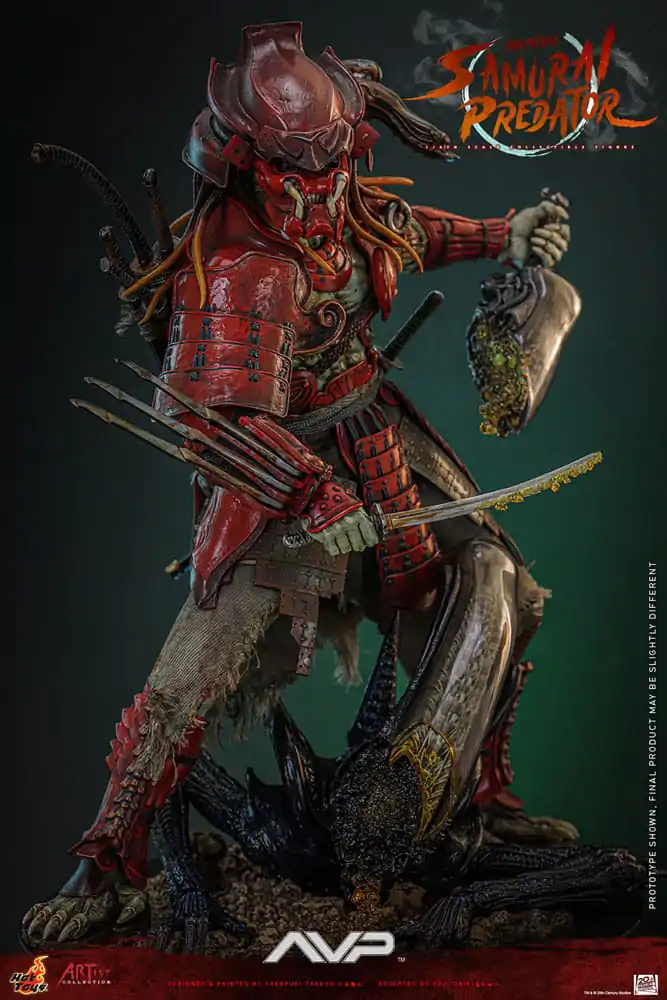 Figurină de acțiune Alien vs. Predator Artist Collection 1/6 Akaoni Samurai Predator 35 cm poza produsului