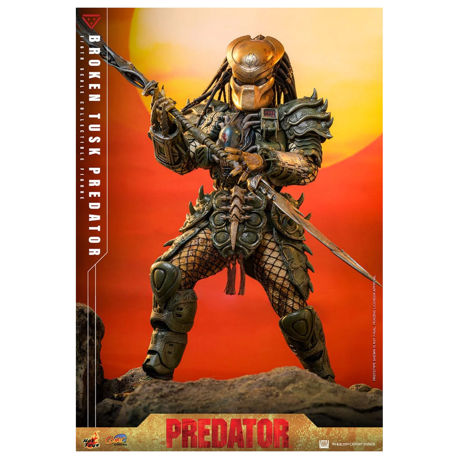 Alien vs. Predator Comic Masterpiece Figurina de actiune 1/6 Broken Tusk Predator 35 cm poza produsului