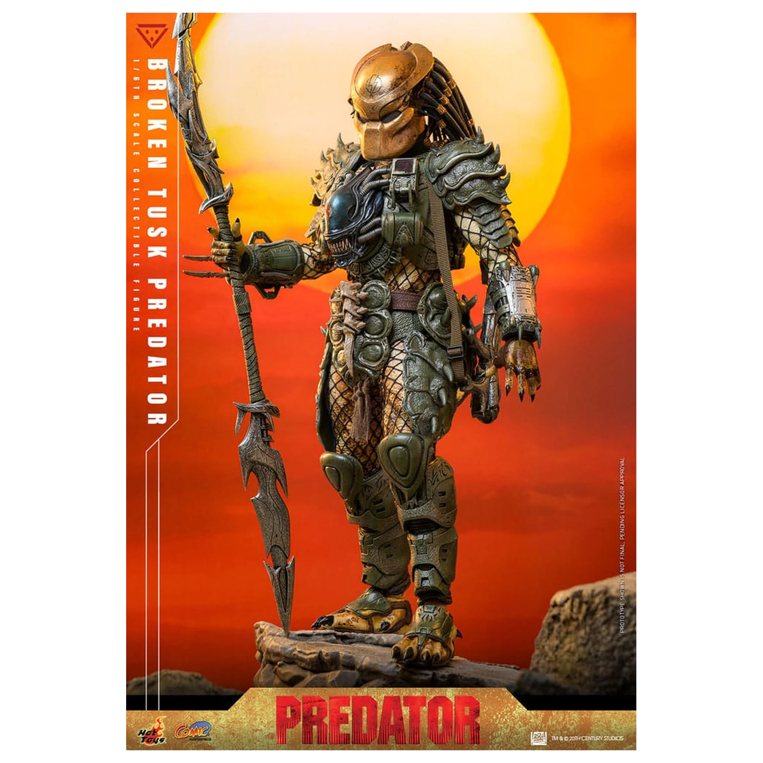 Alien vs. Predator Comic Masterpiece Figurina de actiune 1/6 Broken Tusk Predator 35 cm poza produsului