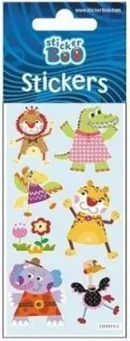 Autocolant cu animale cu ornamente argintii poza produsului