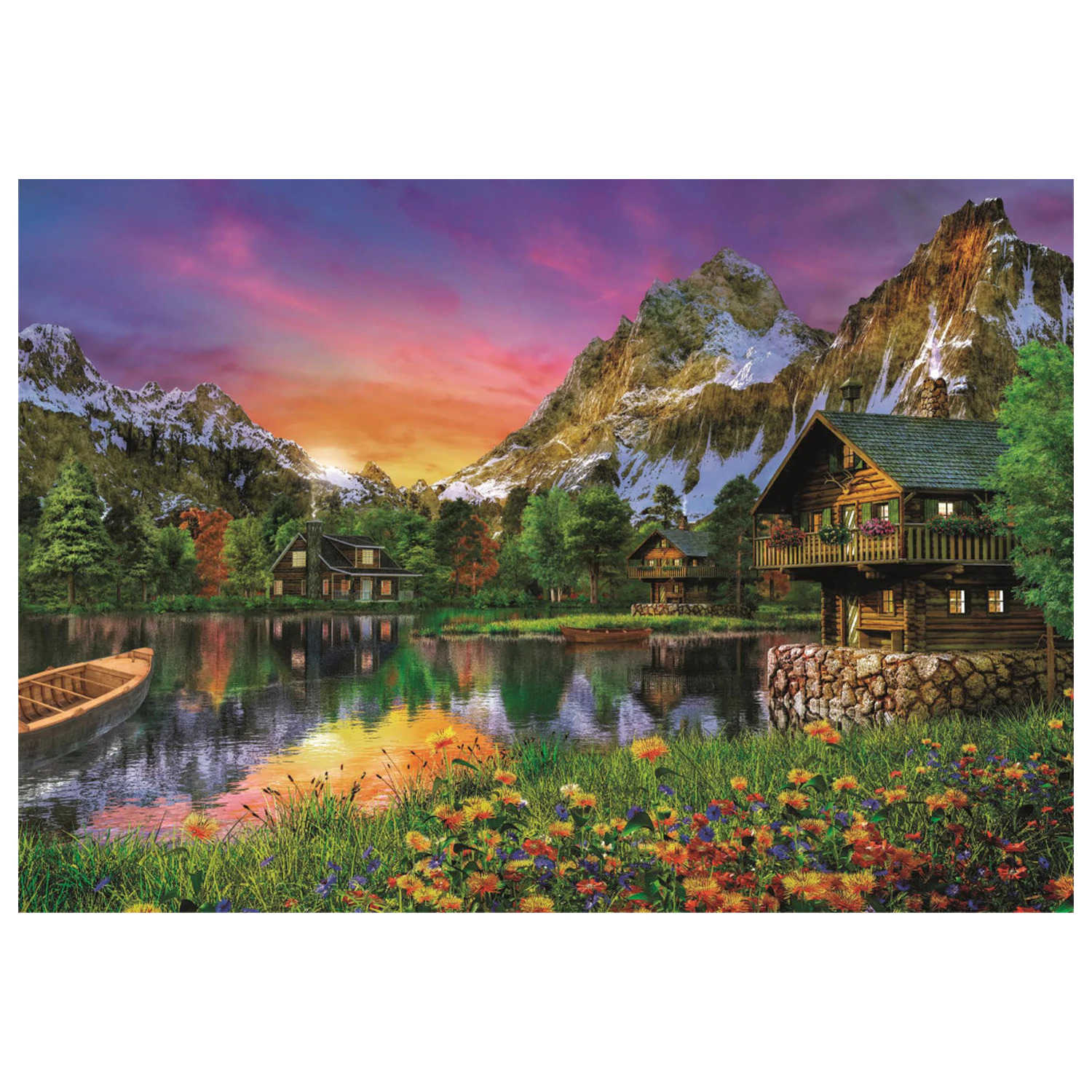 Alps Lake puzzle de 6000 piese poza produsului