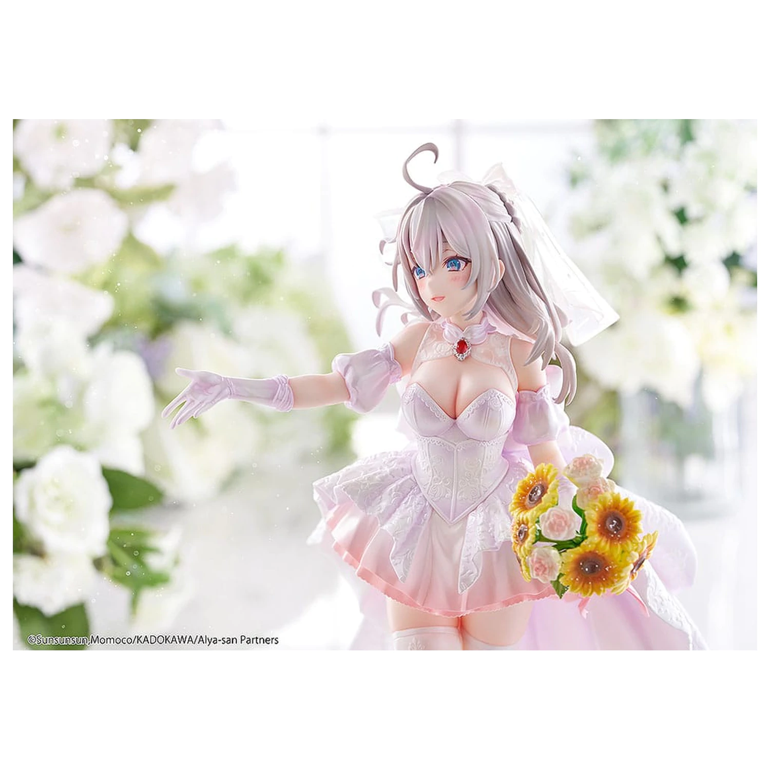 Alya Sometimes Hides Her Feelings in Russian Statue 1/7 Alisa Mikhailovna Kujou Wedding Dress Ver. 24 cm poza produsului