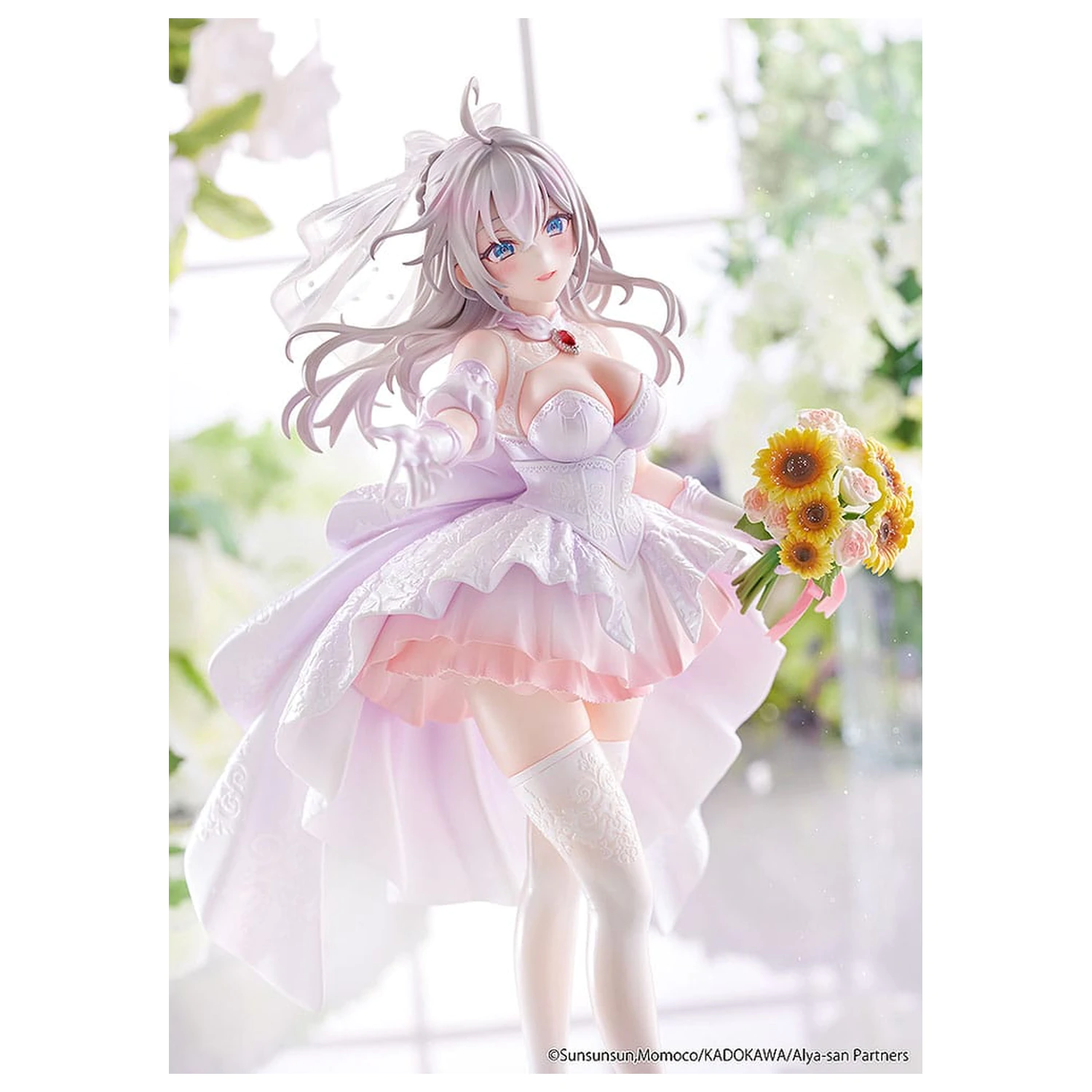 Alya Sometimes Hides Her Feelings in Russian Statue 1/7 Alisa Mikhailovna Kujou Wedding Dress Ver. 24 cm poza produsului