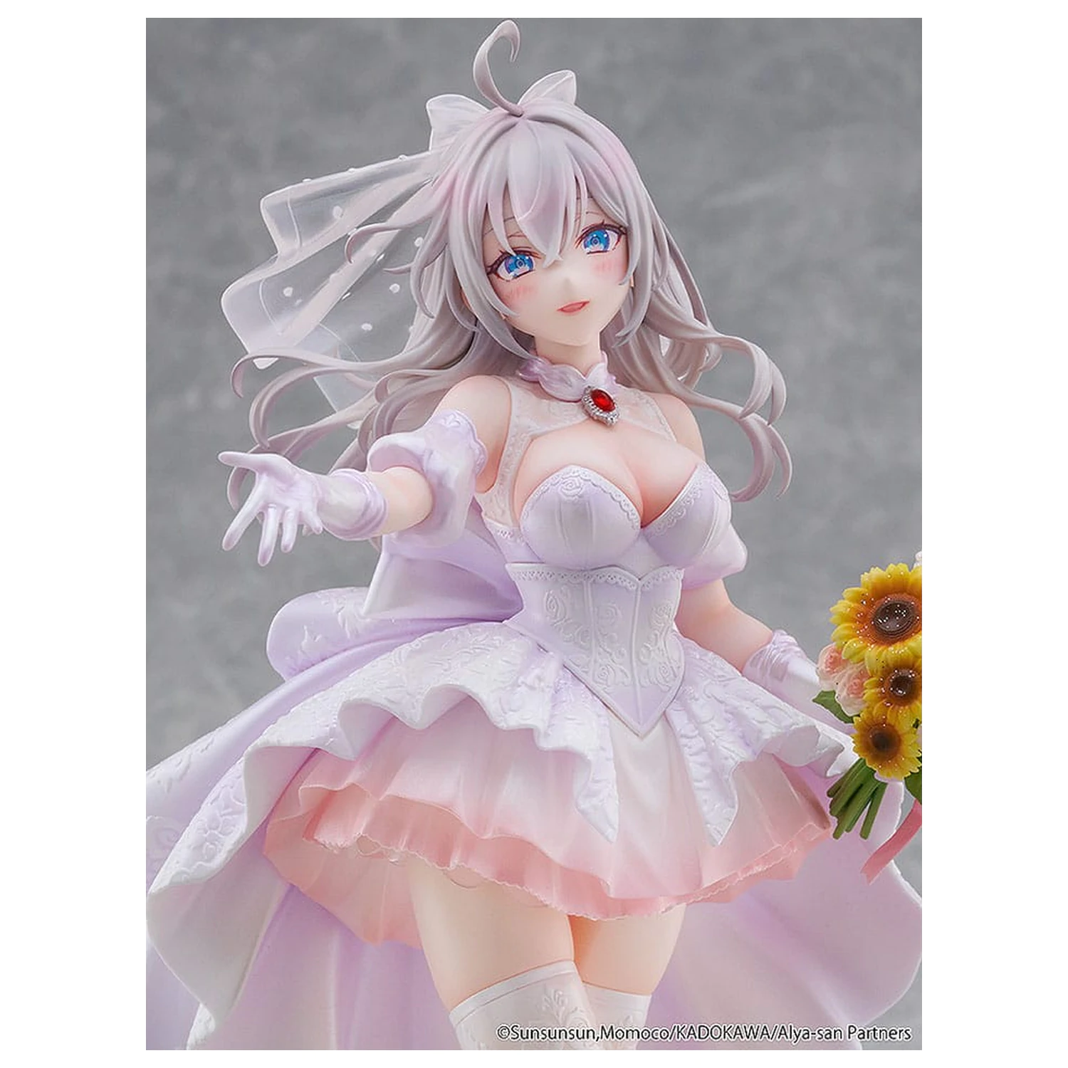 Alya Sometimes Hides Her Feelings in Russian Statue 1/7 Alisa Mikhailovna Kujou Wedding Dress Ver. 24 cm poza produsului