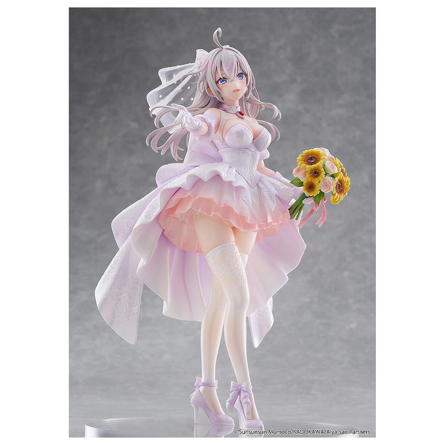 Alya Sometimes Hides Her Feelings in Russian Statue 1/7 Alisa Mikhailovna Kujou Wedding Dress Ver. 24 cm poza produsului