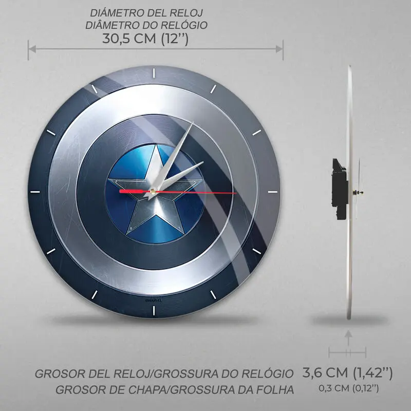 Marvel Captain America ceas de perete poza produsului