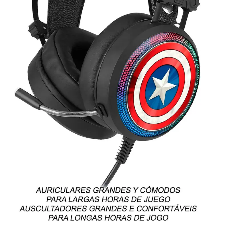 Marvel Captain America casti de gaming poza produsului