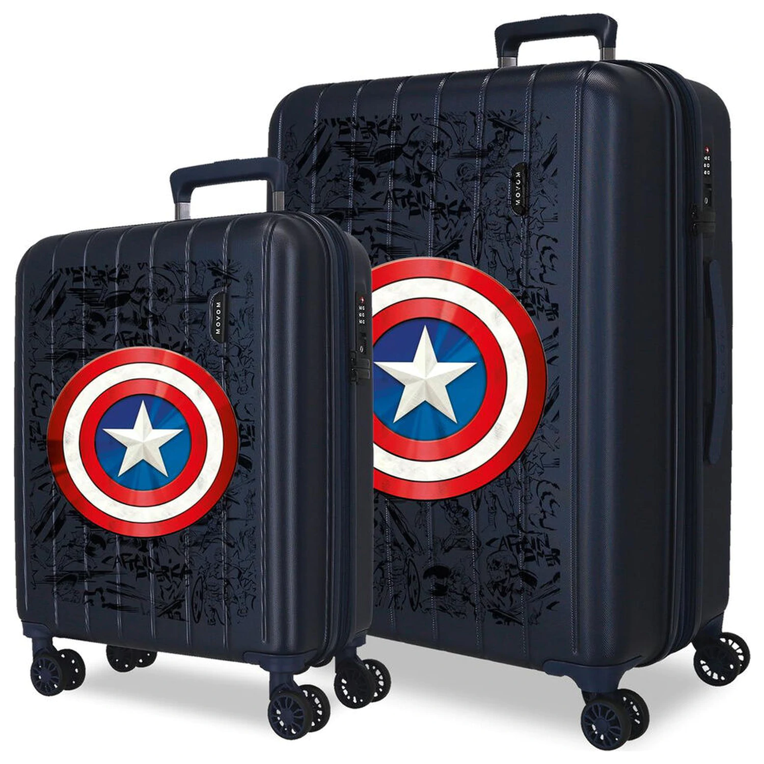 Marvel Captain America Hero ABS set valiza trolley 55/65cm poza produsului