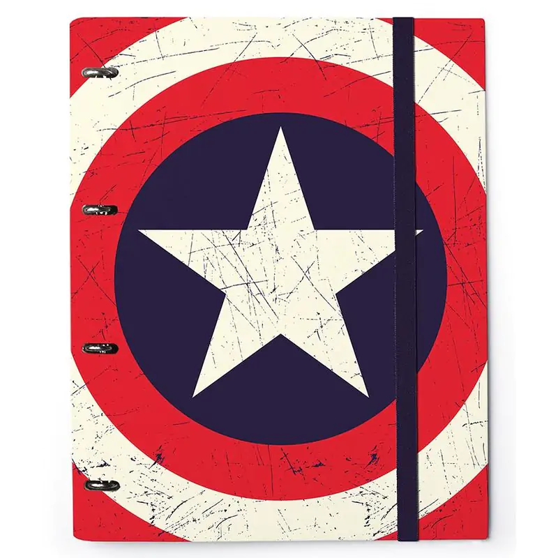 Captain America Marvel ring binder cu patru inele cu bandă elastică filled poza produsului