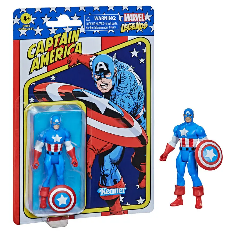 Figurină de acțiune Marvel Legends Retro Collection 2022 Captain America 10 cm poza produsului