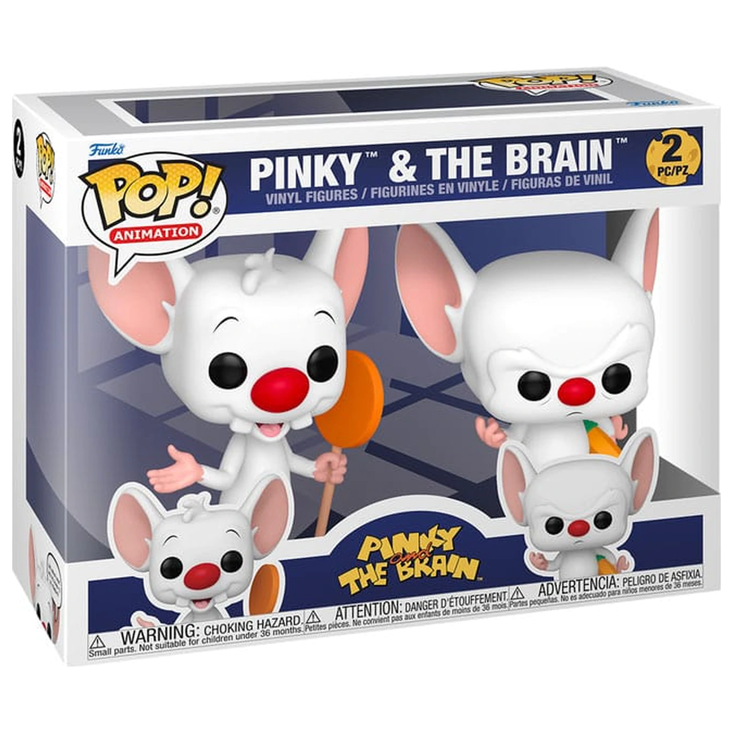 Animaniacs Funko POP! Television Figurine de vinil pachet de 2 Pinky & The Brain 9 cm poza produsului