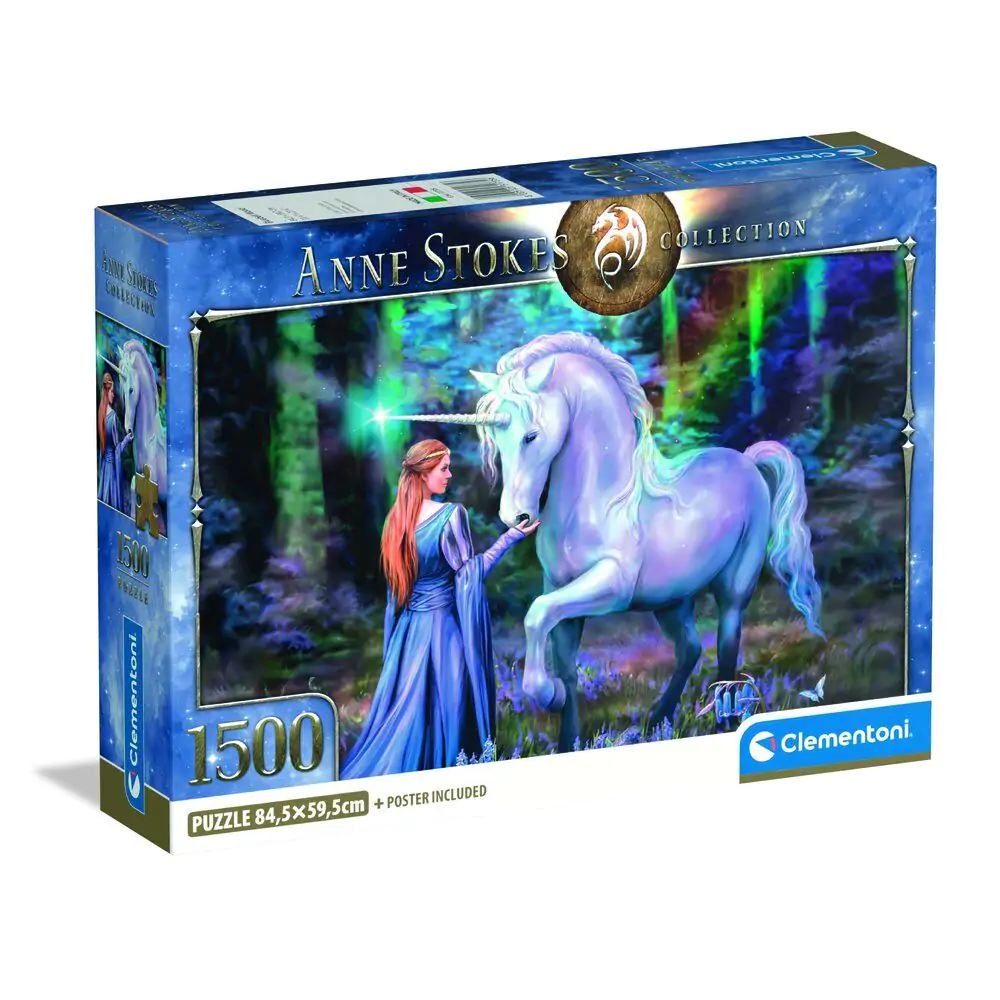 Anne Stokes Bluebell Wood puzzle 1500 piese poza produsului