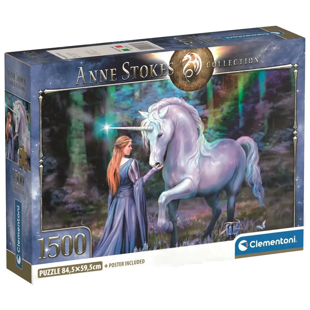 Anne Stokes Bluebell Wood puzzle 1500 piese poza produsului