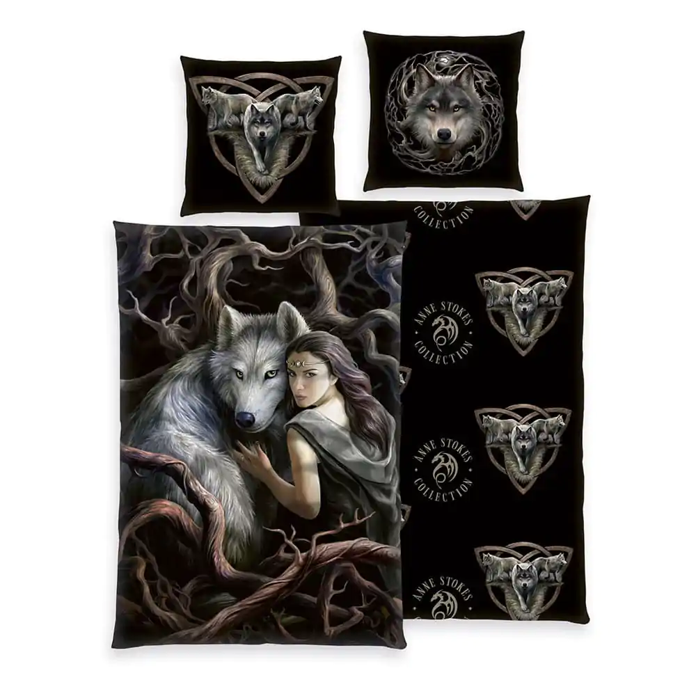 Lenjerie de pat Anne Stokes Wolfs 135 x 200 cm poza produsului