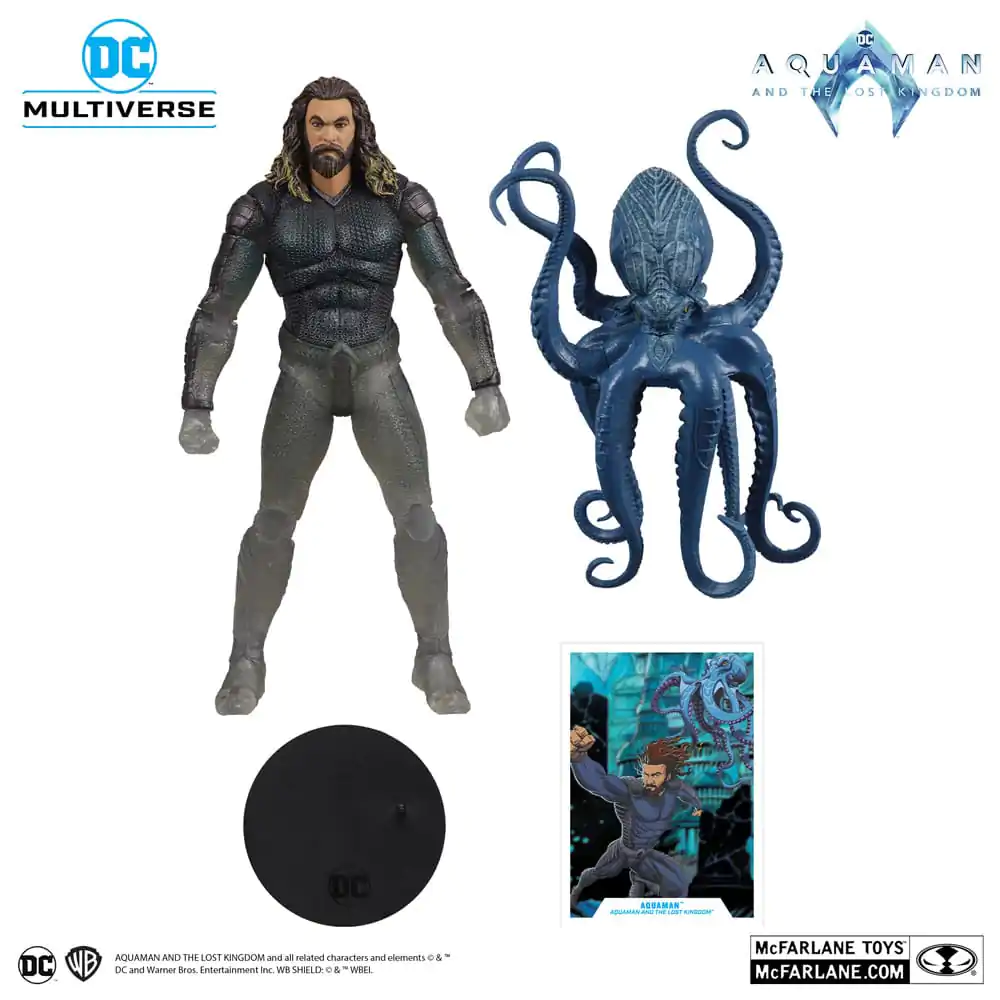 Figurină de acțiune Aquaman and the Lost Kingdom DC Multiverse Aquaman (Stealth Suit with Topo) (Gold Label) 18 cm poza produsului