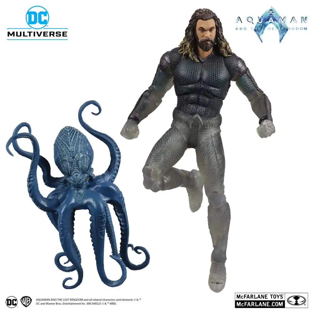 Figurină de acțiune Aquaman and the Lost Kingdom DC Multiverse Aquaman (Stealth Suit with Topo) (Gold Label) 18 cm poza produsului