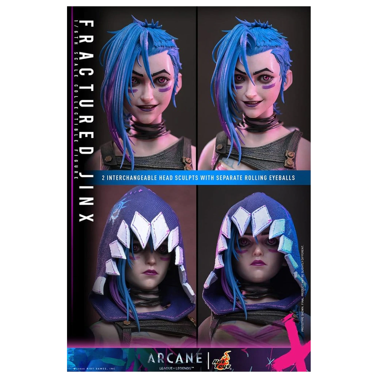Arcane Figurina de actiune 1/6 Fractured Jinx 28 cm poza produsului