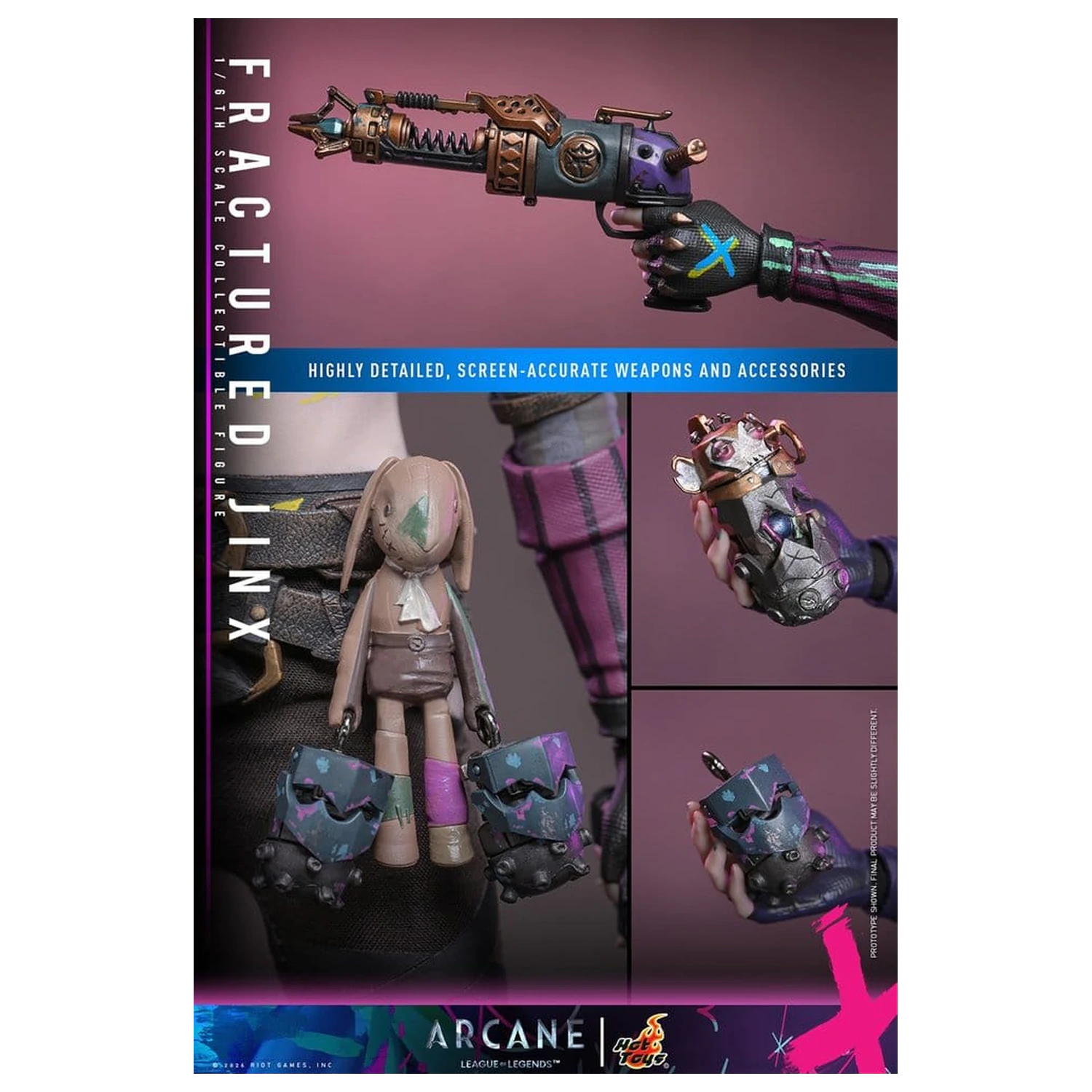 Arcane Figurina de actiune 1/6 Fractured Jinx 28 cm poza produsului