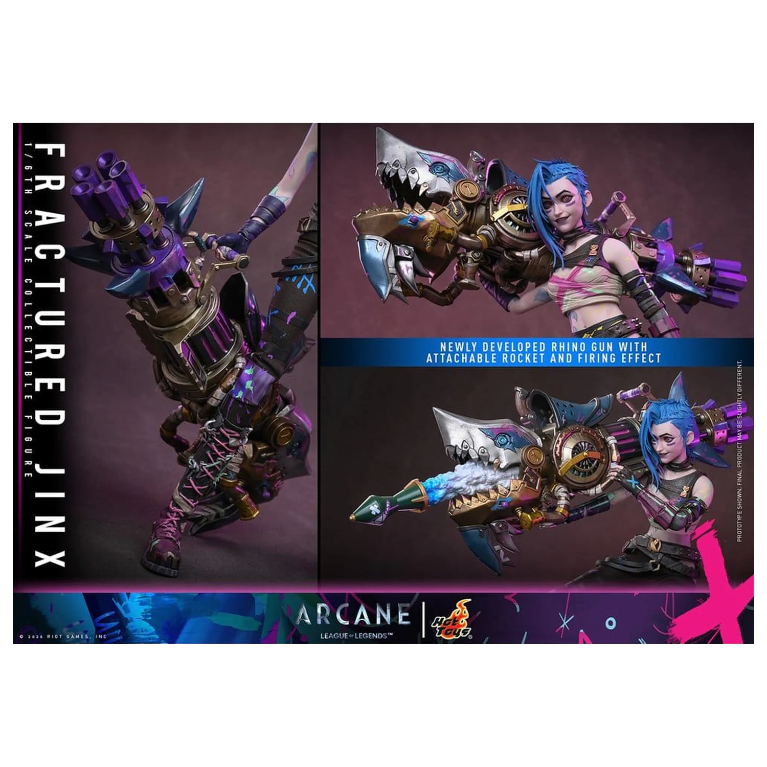 Arcane Figurina de actiune 1/6 Fractured Jinx 28 cm poza produsului