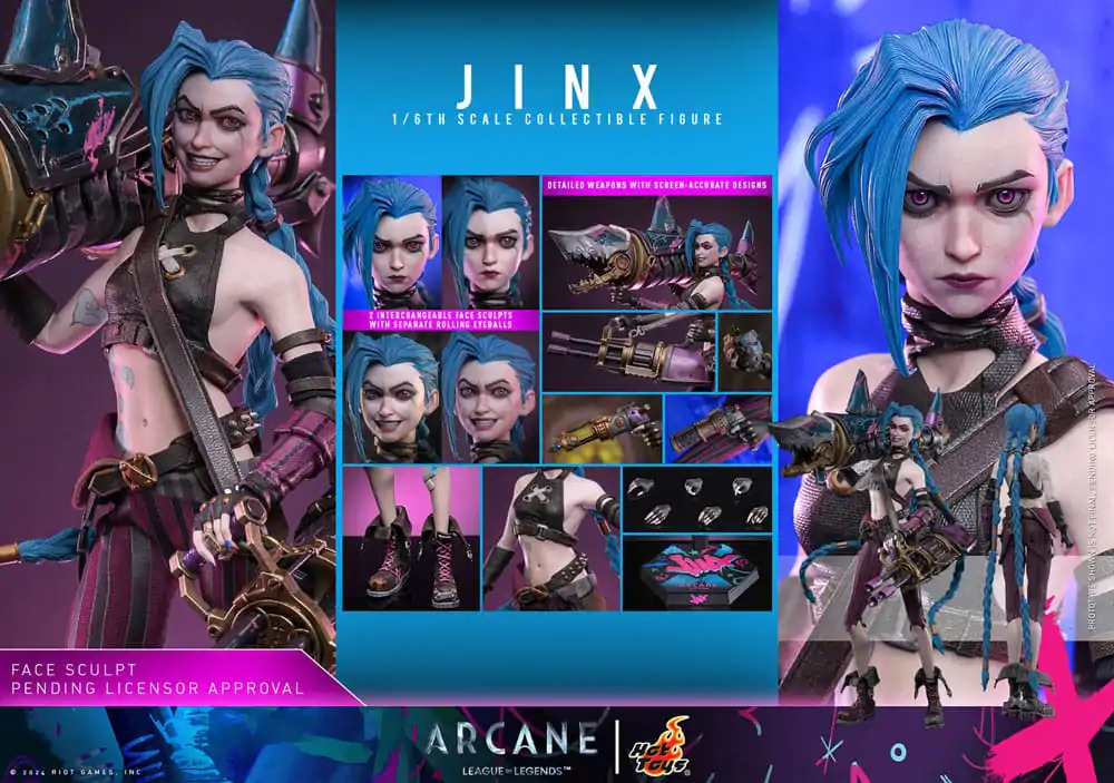 Figurină de acțiune Arcane 1/6 Jinx 27 cm poza produsului