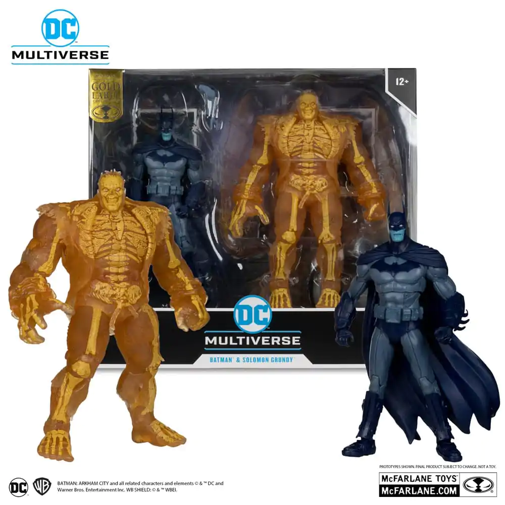 Figurină de acțiune Arham City DC Multiverse 2-Pack Batman & Solomon Grundy (Gold Label) 18 cm poza produsului