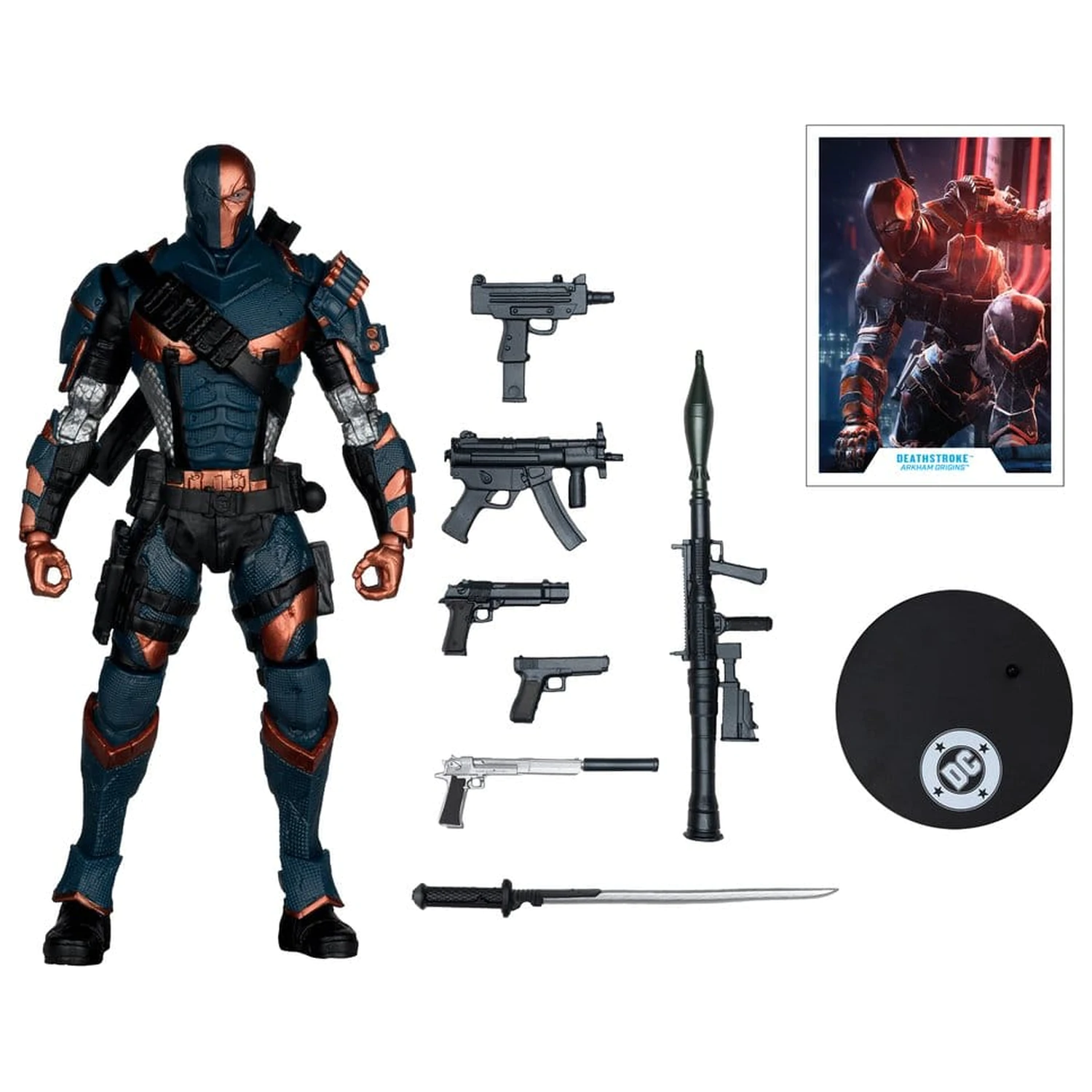 Arkham Origins DC Multiverse figurina de actiune Deathstroke 19 cm poza produsului