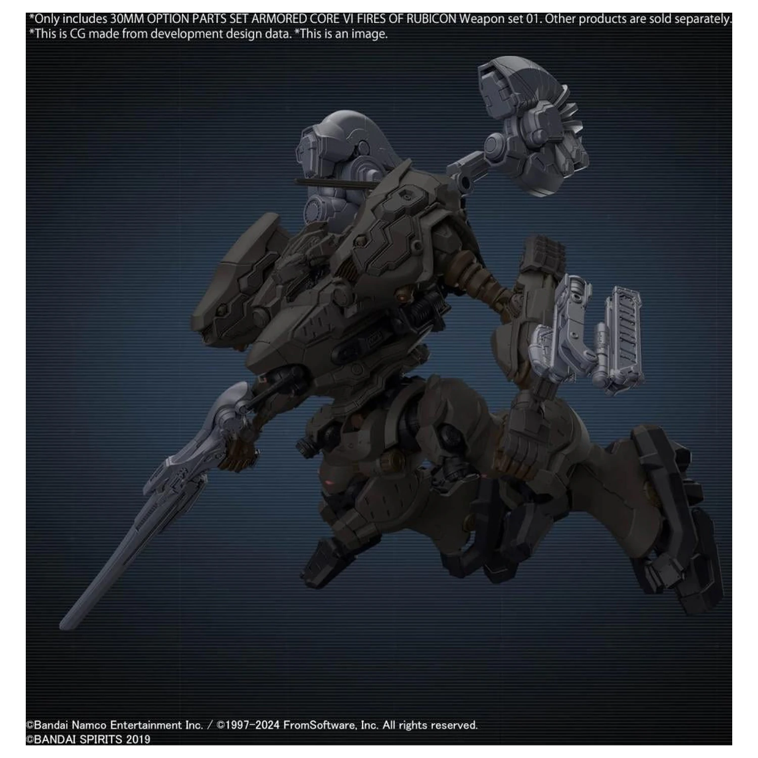 Armored Core VI 30mm Option Parts Set Weapon Set 01 Kit Model poza produsului