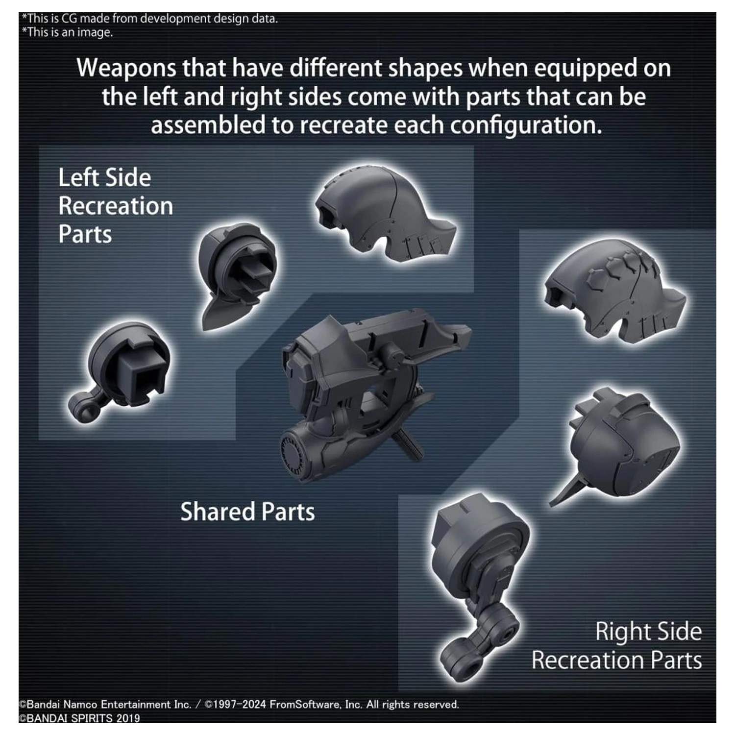 Armored Core VI 30mm Option Parts Set Weapon Set 01 Kit Model poza produsului
