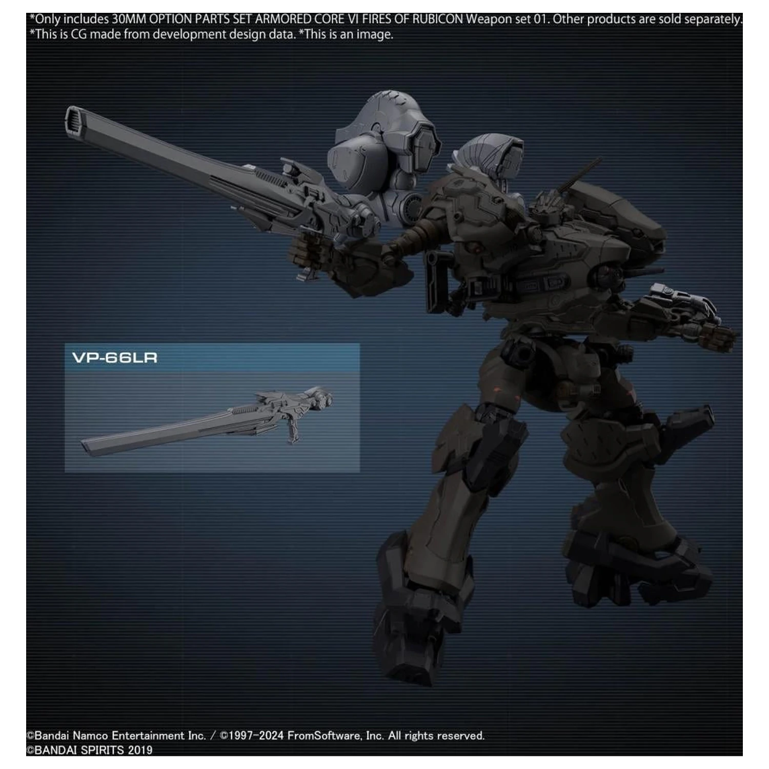 Armored Core VI 30mm Option Parts Set Weapon Set 01 Kit Model poza produsului