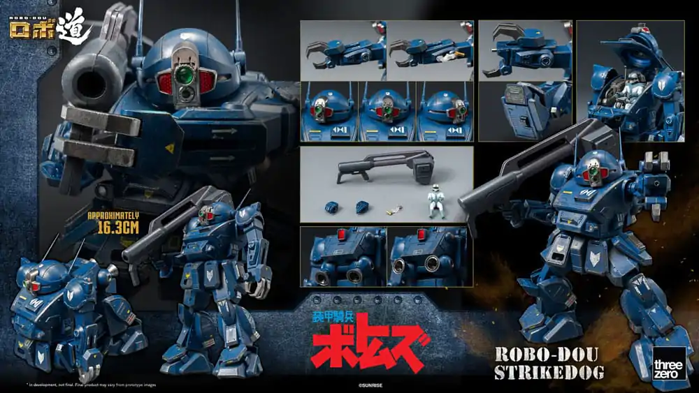 Figurină de acțiune Armored Trooper Votoms Robo-Dou Strikedog 16 cm poza produsului