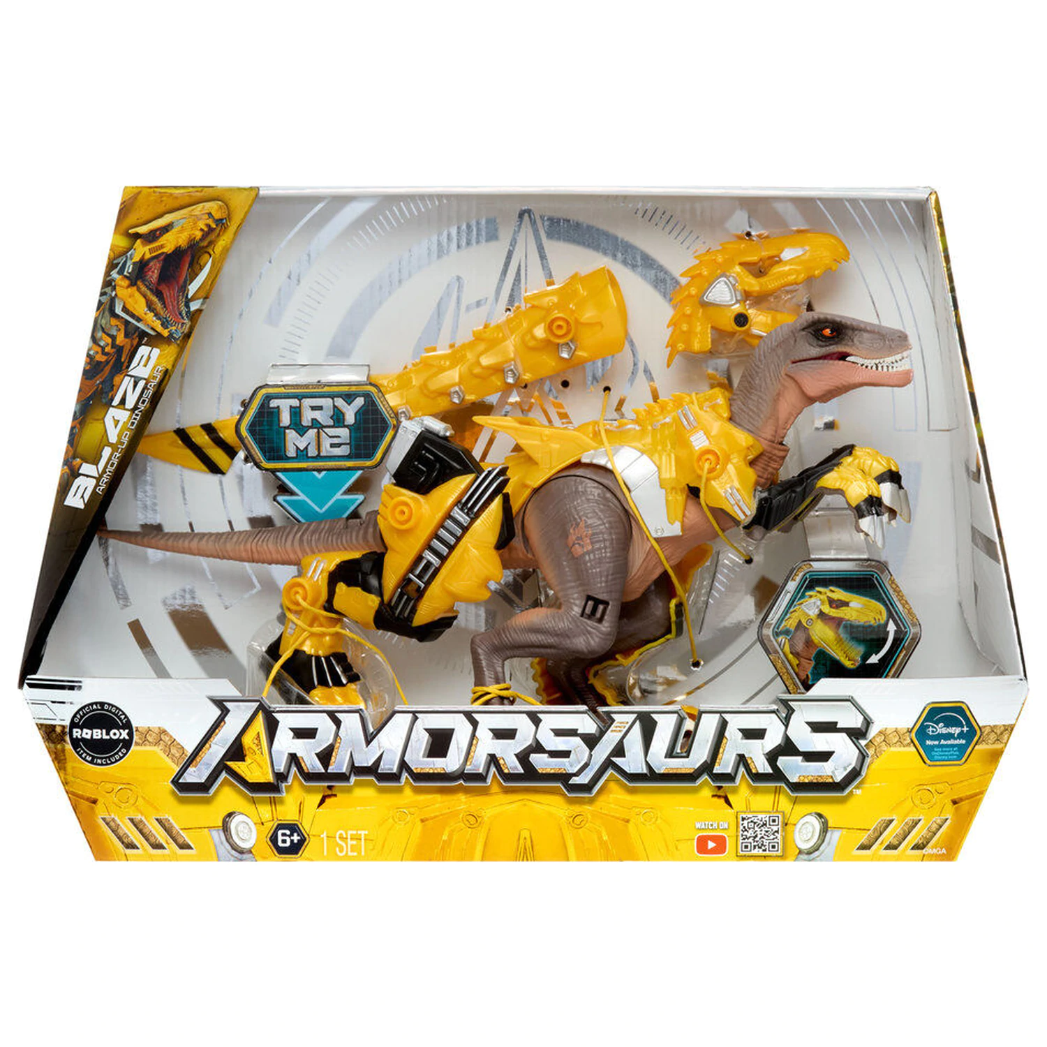 Armorsaurs Dinosaur Yellow Raptor Blaze figurina poza produsului