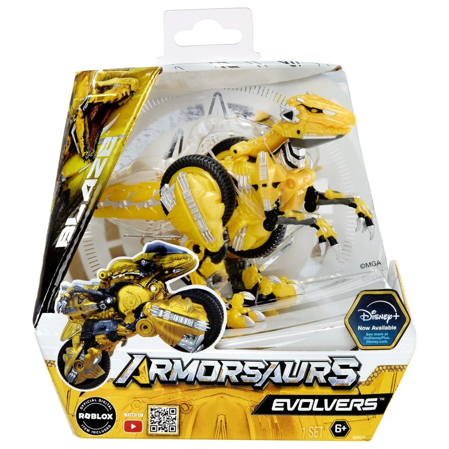 Armorsaurs Evolver Yellow Raptor Blaze figura poza produsului