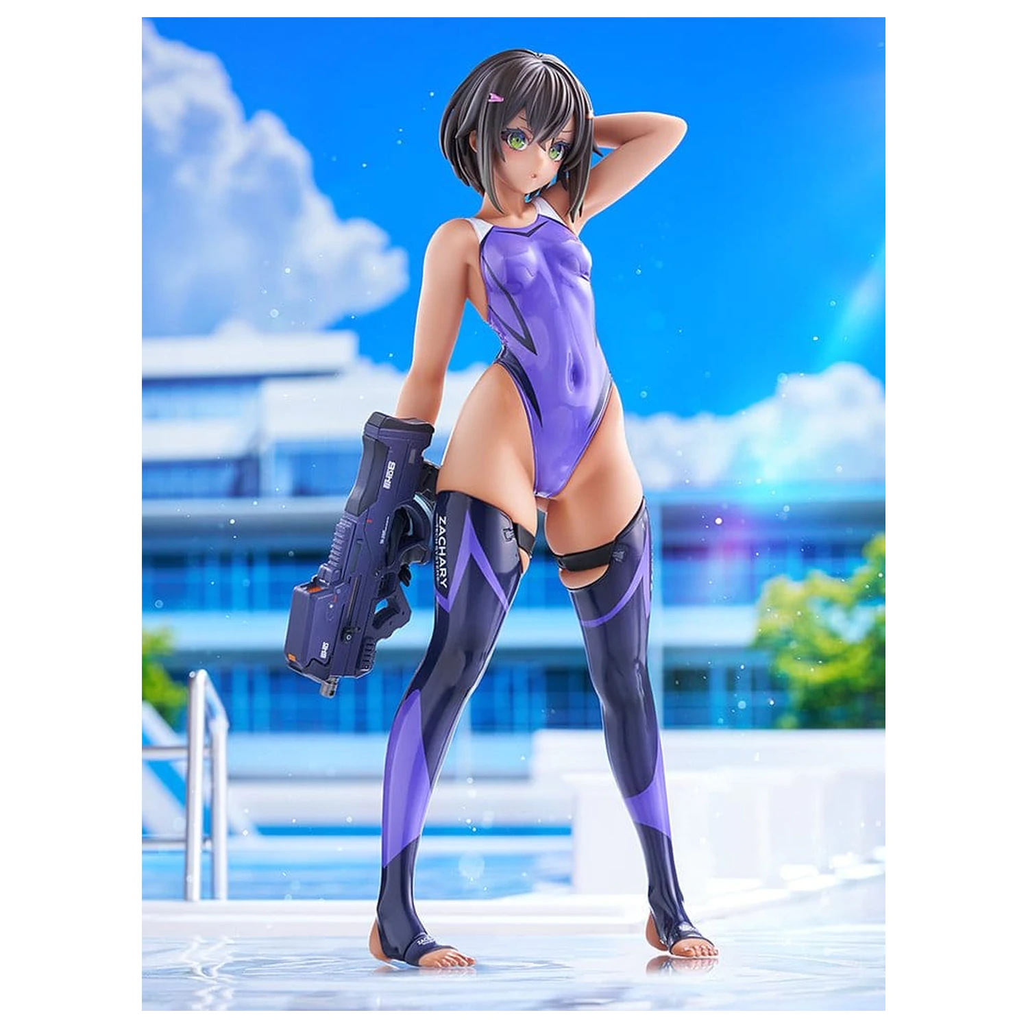 Arms Note PVC Figura 1/7 Buchou-chan of the Swimming Club Purple Swimsuit Ver. 22 cm poza produsului