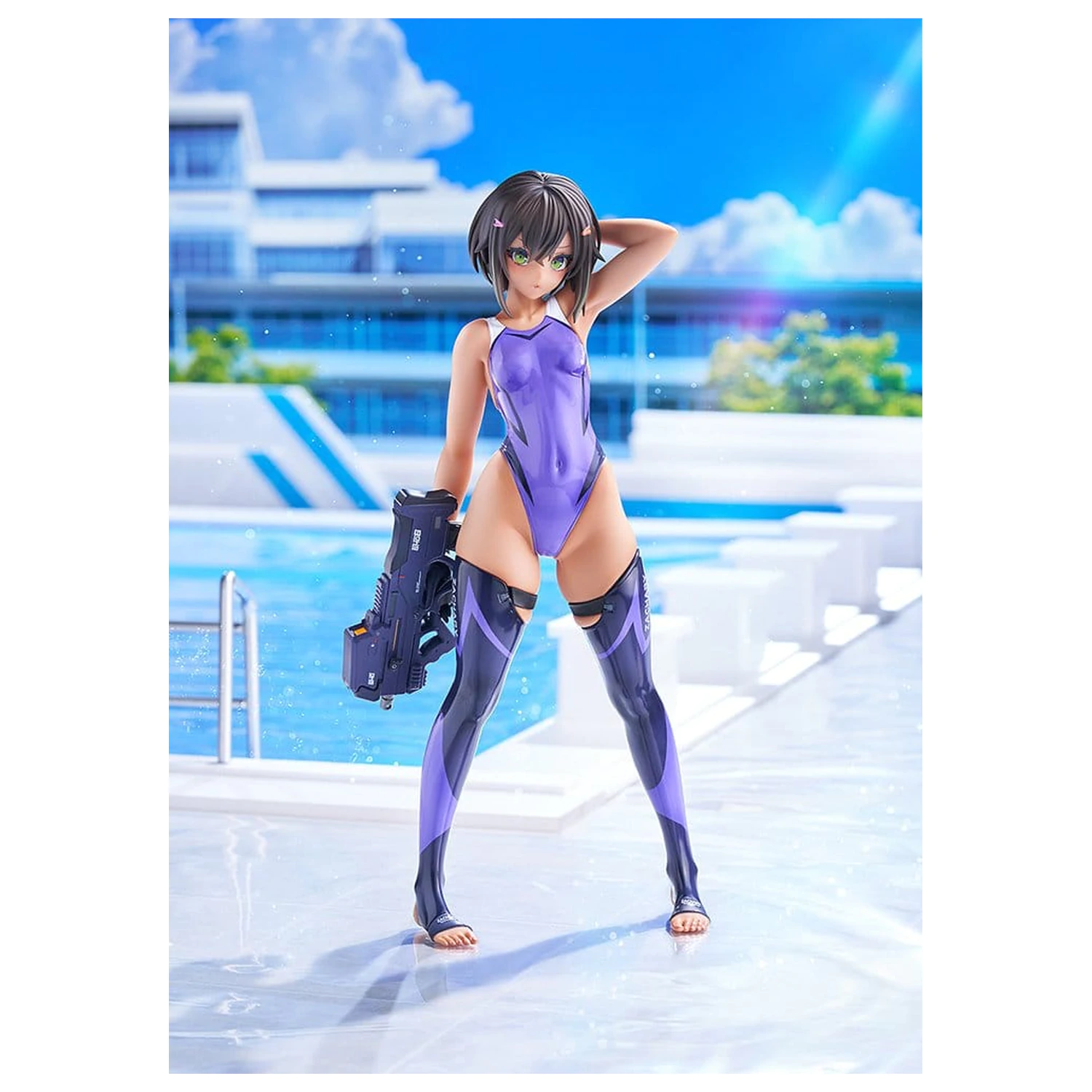 Arms Note PVC Figura 1/7 Buchou-chan of the Swimming Club Purple Swimsuit Ver. 22 cm poza produsului